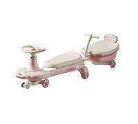 Wiggle Car Ride-On Car With Music Lights Silent Wheels Trailer Indoor Outdoor Use Safe Educational Gift Swing Card(Rose,Upgraded version)