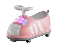 Wiggle Car Ride On Push Car For Kids Indoor Outdoor Riding Toys For Kids With Under-seat Storage Light Music Swing Card(Rose)