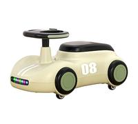 Wiggle Car Ride On Push Car For Toddlers Racer Sit To Stand Toy Kids Cars With Music Light & Under Seat Storage Swing Card(Grn)