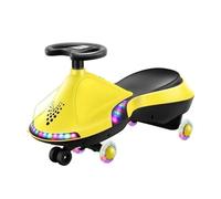 wiggle car Ride On Swing Wiggle Car with Flashing Wheels Anti-Rollover, Indoor and Outdoor Toy for Ages 3 and Up ride on toys(Gelb)
