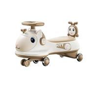 Wiggle Car Ride on Toy with Music and Lights Silent Wheel Toddler on Toys for Toddlers, Kids 3 Yrs and UP(Brown,No music Light)