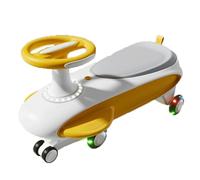 Wiggle Car Ride on Toy with Music Light Swing Twist, Turn, Movement to Steer for Toddlers, Kids 3 Yrs and UP(Gelb)