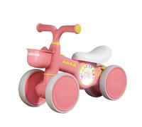 Wiggle Car Ride on Toys Baby Balance Bikes 4 Wheel Wiggle Car with Front Basket for 1-3 Years Old Boys Girls Gifts Swing Card(Rose)