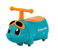 Wiggle Car Rocking Car Peanut Shape Wiggle Cars Music Light Anti-Rollover Silent Wheel Perfect As A Gift Swing Card(Blu,No music)