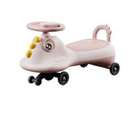 Wiggle Car Sliding Wiggle Car Ride On Push Car with Storage Seat Music Light Anti-Rollover, Toys for Indoor Outdoor Swing Card(Rose,Normal wheel)