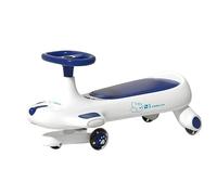 Wiggle Car Swing Car For Kids Ride On Toys For Indoor Outdoor Silent Wheels Lights & Music Anti-Rollover Swing Card(Blu)