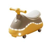 wiggle car Swing Car Peanut Shape With Music Light No Pedal Anti-Rollover Swing Silent Wheels Durable And Safe ride on toys(Gelb)