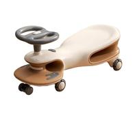 Wiggle Car Swing Car With Anti-Rollover Flashing Wheels Toddler Ride On Toys For Kids Boys Girls Just Twist Wiggles And Go By Wiggle Cars Swing Card(Brown)