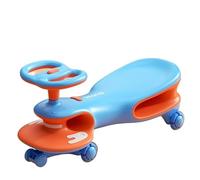 Wiggle Car Swing Car With Anti-Rollover Flashing Wheels Toddler Ride On Toys For Kids Boys Girls Just Twist Wiggles And Go By Wiggle Cars Swing Card(Blu)