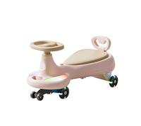 wiggle car Swing Car With LED PU Wheels, No Gears Or Pedals Ride On Toys For Boys Girls 1 Years And Up ride on toys(Rose)