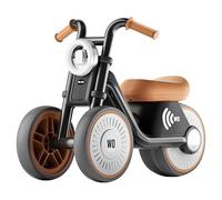 Wiggle Car Tricycle For Kids With No Pedal Silence Wheels Headlights Balance Bike Toy Birthday Gifts First Bike Swing Card(Nero)