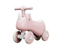 Wiggle Car Unicorn Baby Balance Bike For Boys Girls Ride On Toys With Music Lights First Birthday Gifts Swing Card(Rose,No Music Light)