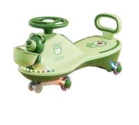 Wiggle car Wiggle Car Light-up Wheels Anti-Rollover just Twist Wiggle and go Best Ride-on Toy for Boys Girls swing cars(Grn,Flashing wheel)