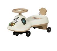 Wiggle Car Wiggle Car Music Light Anti-Rollover Swing Cars Silent Flash Wheel Twist Turn Wiggles Movement To Steer Ages 2 Years And Up Swing Card(Beige,Normal wheel)