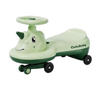 Wiggle Car Wiggle Car With Music Light Silent Flashing Wheels Ride-on Toy For Boys Girls 1-6 Years Old Swing Card(Grn,Normal wheel)