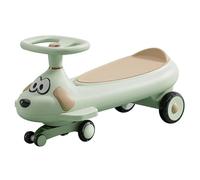 Wiggle car Wiggle Car With Music Lights Anti-Rollover Twist Car Swing Silent Flashing Wheels Durable swing cars(Grn)