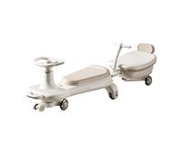 Wiggle Car Wiggle Car with Music Lights Silent Wheels Trailer Anti-Rollover for Boys Girls Ages 3-8 Indoor/Outdoor Toy Swing Card(Brown,B)