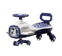Wiggle Car Wiggle Car with Pedal, Ride On Toy Anti-Rollover with Music Silent Flashing Wheels Headlights Swing Card(Blu)