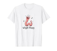Wiggle Happy Cute Worm Positive Vibes Happiness T-Shirt