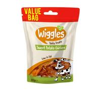 Wiggles 100% Natural Dog Treats Sweet Potato Chicken Tasty Delicious High-protein Low Fat Re-sealable Large 300g (Single Pack)