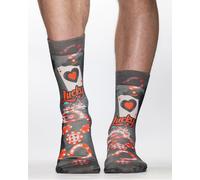 WIGGLESTEPS BY JEMSOX Men's Lucky You Playing Card Design Socks | Fun & Stylish in Black | Size: 7-11 WIGGLESTEPS BY JEMSOX Black 7-11
