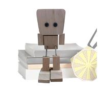 Wiggling Wooden Figure in the Shape of a Man | Wooden Figure - Small Sculpture for Living Room Coffee Table Bookshelf Car Children Game Adult Car Decoration - For Students Children to Play for