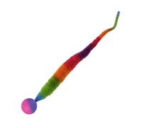 Wiggly Balls with Caterpillar Tail Funny Bouncy Ball Cat Toy for Indoor Cats Kittens Interactive Plaything with Colorful Mixed Balls for Cats of All Ages (1 Pair)