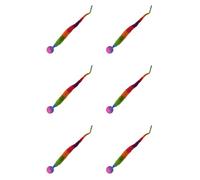 Wiggly Balls with Caterpillar Tail Funny Bouncy Ball Cat Toy for Indoor Cats Kittens Interactive Plaything with Colorful Mixed Balls for Cats of All Ages (6 Pairs)