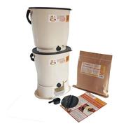 Wiggly Bokashi Organko Essential Compost Kitchen Waste Value Pack - Cream White