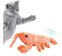 Wiggly Lobster Dog Toy - Electric Simulation Flopping Lobster Dog Toy |Cute Interactive Dog Toy Moving Kitten Toy for Puppy, Interactive Electric Lobster Chew Toy for Doge, Outdoor