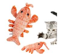 Wiggly Lobster Dog Toy | Interactive Lobster Pet Toy For Cat Dog | Floppy Lobster Interactive Dog Toy | USB Charged Simulation Lobster Plush Toy | Washable Moving Cat Nip Toys
