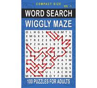 Wiggly Maze Word Search: 100 Puzzles for Adults, Compact and Travel Size 5 x 8 Inches | Volume 1 | (Compact Wiggly Maze Search)