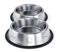 Wiggzy Dog Bowls, Stainless Steel Dog Bowl, Pet Bowl, Slow Feeding Dog Bowl, Dog Food Bowl, Dog Bowls Medium, Large Dog Bowls, Dog Bowls for Small Dogs, Puppy Bowls, Non Slip Dog Bowls (Small)
