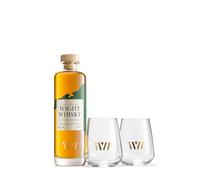 Wight Whisky Signature Malt Blend Gift Set | 70 lended Malt Whisky with 2 Glasses | Premium Gift for Birthdays, Father’s Day & Special Occasions