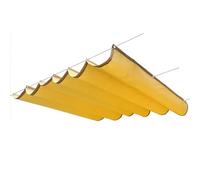 WIGING Retractable Wave Sun Shade Sail, Outdoor Water proof Fabric Replacement Shade Cover With Mounting Kit for Pergola Porch Garden, Sunshade Rate 95%(Earthy yellow)