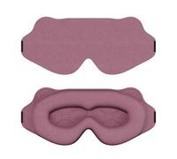 wigmoa 【1PACK】 3D Contoured Sleep Mask, Ultra Soft Memory Foam Eye Mask for Sleeping, Full Light Blocking, No Pressure on Eyes, Adjustable Travel Eye Mask for Airplane, Nap & Meditation. NR-S (Pink)