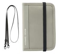 wigmoa RFID Blocking Neck Wallet Travel Pouch Passport Holder Slim Passport Pouch Passport Bag for Men/Women, Hidden Pouch for Cash, Credit Cards Waterproof Travel Wallet. E-D (Gray)
