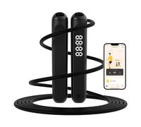 Wigore Jump Rope, Smart Jump Rope with smart life APP, Skipping Rope for girl ,boy ,kids,fitness jump rope,Fitness gifts for women,men (Black)
