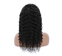 Wigs 10-30 Inches Long Straight Curly Hair Lace Head Cover 13 * 4CM Transparent Net Plus Bandage Can Float The Real Hair Wig Head Cover Women Wig(Color:Curly hair,Size:28 inches/71CM)