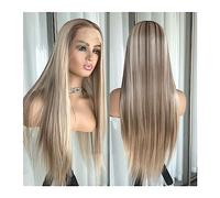 Wigs 13x4 Lace Front Wig Highlight Brown Blonde Synthetic Lace Wigs for Women Pre Plucked 24 Inch Straight Lace Frontal Wigs Wig