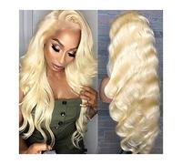 Wigs 13x6 HD Transparent Lace Wig 613 Blonde Lace Frontal Wig Brazilian Human Hair 14-30" Body Wave Remy Hair Lace Front Wigs Pre Plucked Women Wig (Size : 220 Density, Color : 26inches)