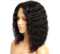 Wigs 14Inches Deep Curly Short Wigs for Women Synthetic Brazilian Wig With Middle Glueless Color Hair Lace Wig