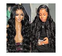 Wigs 8-34" Body Wave Lace Frontal Wigs Human Hair Wigs Pre-Plucked 150% Density Remy Hair Lace Wig for Black Women Long Transparent Lace Front Wigs Women Wig (Color : 13X6 Lace Wig 150 Density, Size