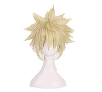 Wigs Bakugou Katsuki Bakugo Wig Short Linen Blonde Heat Resistant Synthetic Hair Cosplay Wig