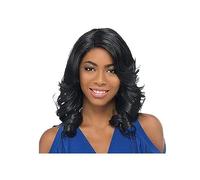 Wigs Black Wavy Wig, Synthetic Curly Shoulder Length Middle Part Natural Looking Wigs Wig for Daily Party Halloween