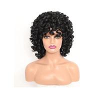 Wigs Black Women's Curly Wavy Wig Short Curly Wig With Bangs Highlighted Wig Synthetic Wig Concert