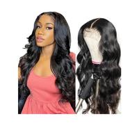 Wigs Body Wave Human Hair Wig for Black Women, HD Transparent 13x4 Lace Front Wigs 14-40inches Long Brazilian Human Hair Wig, Natural Black Color Lace Wig(28inches)