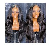 Wigs Body Wave Lace Front Wig 13X4 13X6 HD Transparent Lace Front Wig 8-34" Natural Brazilian Human Hair Wig Pre Plucked Curly Lace Wig with Baby Hair Women Wig (Color : 13X4 HD Wig 180density, Size