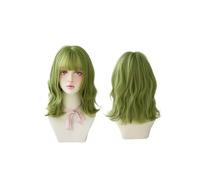 Wigs Curly Hair Natural 17in Natural Looking Wigs Green Fashion Wig Compatible With Daily Party Cosplay Wear Wig for Daily Party Concert