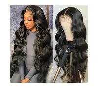 Wigs Curly Lace Wigs 13x4 HD Transparent Body Wave Lace Front Human Hair Wigs for Women 4X4 Lace Closure Wig Malaysian Remy Hair Body Wave Lace Frontal Wig Women Wig (Color : 4x4 HD Lace Wig, Size :